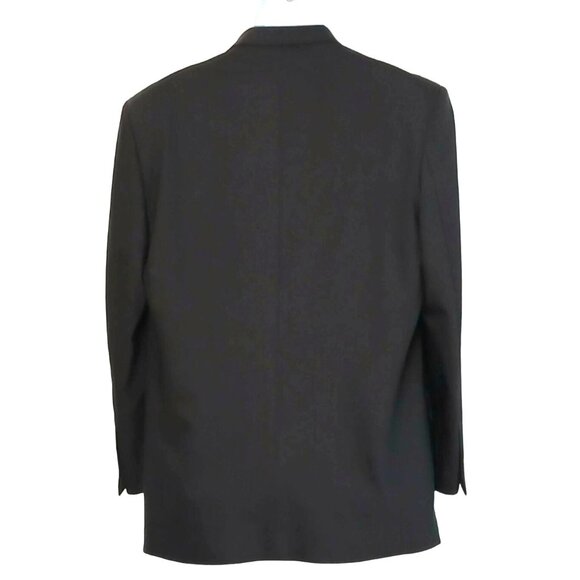 Vintage 80s Blazer Men 42R Gray Roberto Villini 3 Button Wool Italy Notch Lapel - Picture 3 of 9